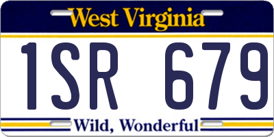 WV license plate 1SR679