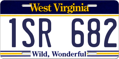 WV license plate 1SR682