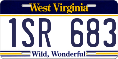 WV license plate 1SR683