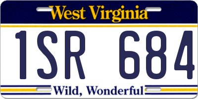 WV license plate 1SR684
