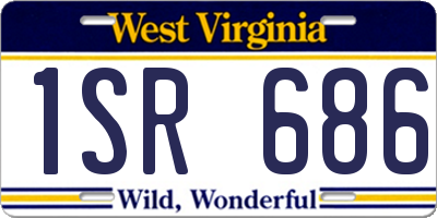 WV license plate 1SR686