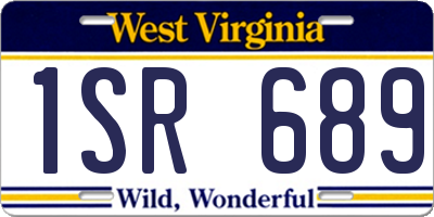 WV license plate 1SR689