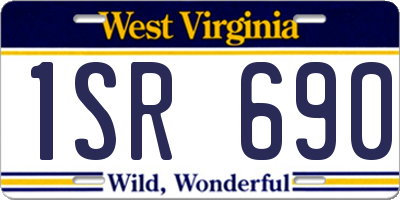 WV license plate 1SR690