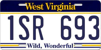 WV license plate 1SR693