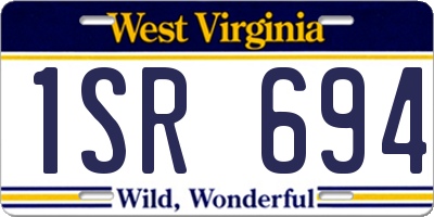 WV license plate 1SR694