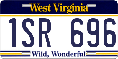 WV license plate 1SR696