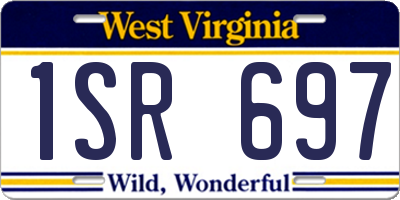 WV license plate 1SR697
