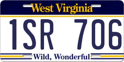 WV license plate 1SR706