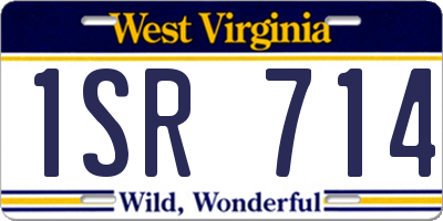 WV license plate 1SR714