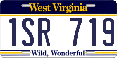 WV license plate 1SR719
