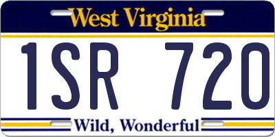 WV license plate 1SR720