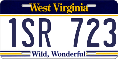 WV license plate 1SR723