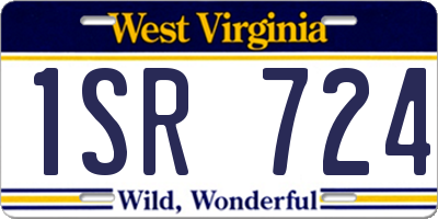 WV license plate 1SR724