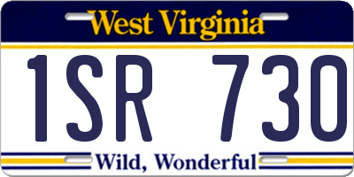 WV license plate 1SR730