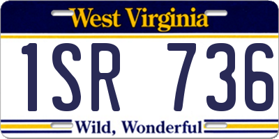 WV license plate 1SR736