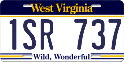 WV license plate 1SR737