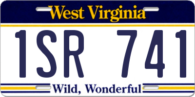 WV license plate 1SR741