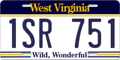 WV license plate 1SR751