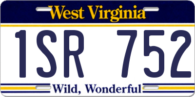 WV license plate 1SR752