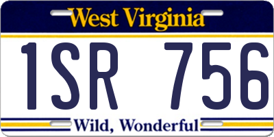 WV license plate 1SR756