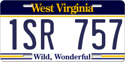 WV license plate 1SR757
