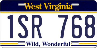 WV license plate 1SR768