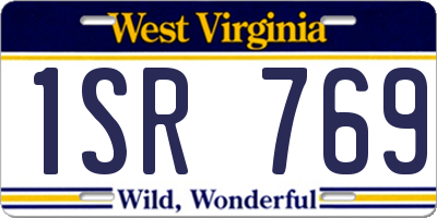 WV license plate 1SR769