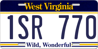 WV license plate 1SR770