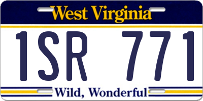 WV license plate 1SR771