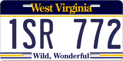 WV license plate 1SR772
