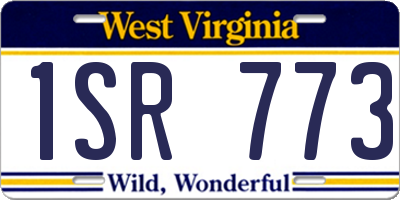 WV license plate 1SR773