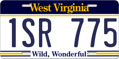 WV license plate 1SR775
