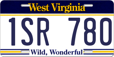 WV license plate 1SR780