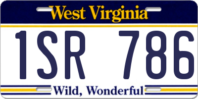 WV license plate 1SR786