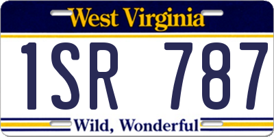 WV license plate 1SR787