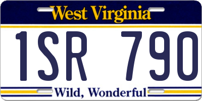 WV license plate 1SR790
