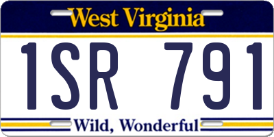 WV license plate 1SR791