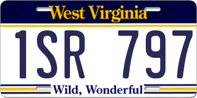 WV license plate 1SR797