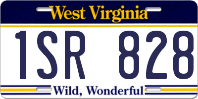 WV license plate 1SR828
