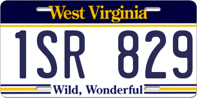 WV license plate 1SR829