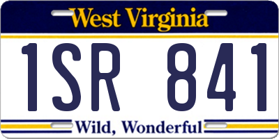 WV license plate 1SR841