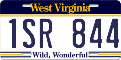 WV license plate 1SR844
