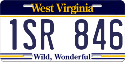 WV license plate 1SR846