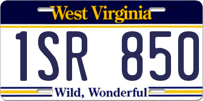 WV license plate 1SR850