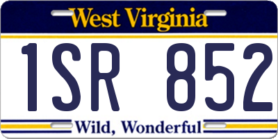 WV license plate 1SR852