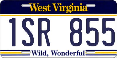 WV license plate 1SR855