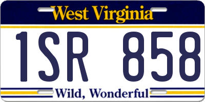 WV license plate 1SR858