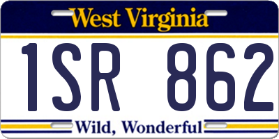WV license plate 1SR862