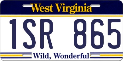 WV license plate 1SR865