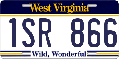 WV license plate 1SR866